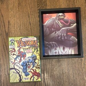 Marvel Venom Wall Art - Red, Black, White